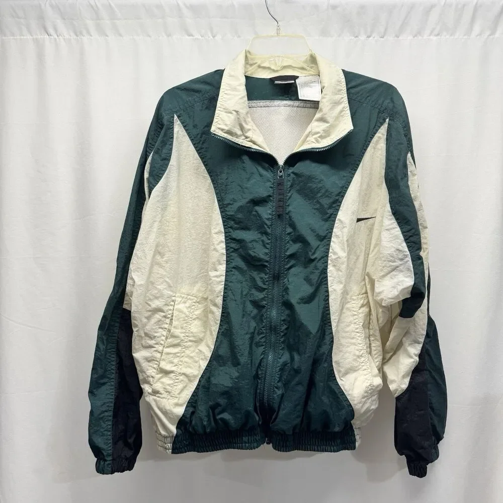 Nike Windbreaker Jacket M 3 Colors Green Baggy Streetwear Swoosh Nylon 90s Vtg